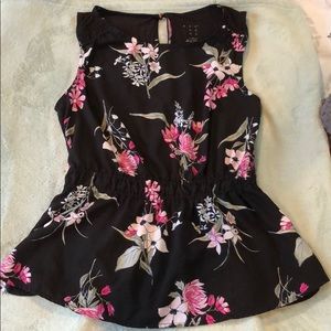 A New Day Floral Peplum Top